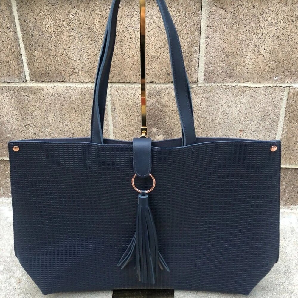 ULTA BEAUTY PVC Tote Purse Bag Shoulder Blue​